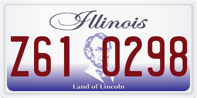 IL license plate Z610298