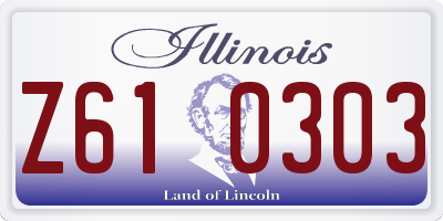IL license plate Z610303