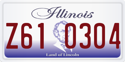 IL license plate Z610304