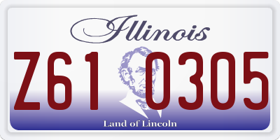 IL license plate Z610305