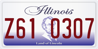 IL license plate Z610307