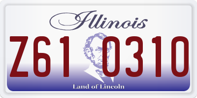 IL license plate Z610310