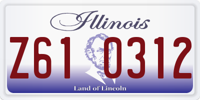 IL license plate Z610312