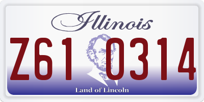 IL license plate Z610314