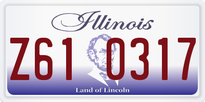 IL license plate Z610317