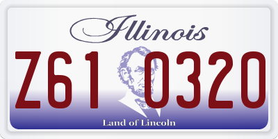 IL license plate Z610320