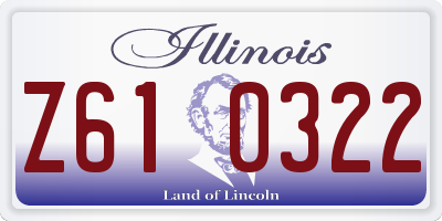 IL license plate Z610322