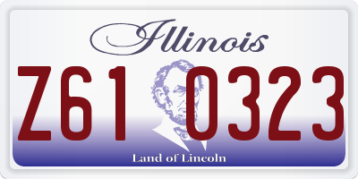 IL license plate Z610323