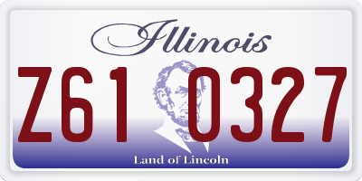 IL license plate Z610327