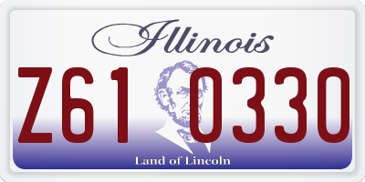 IL license plate Z610330
