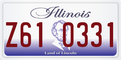 IL license plate Z610331