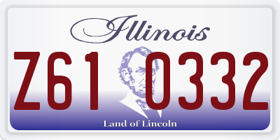 IL license plate Z610332