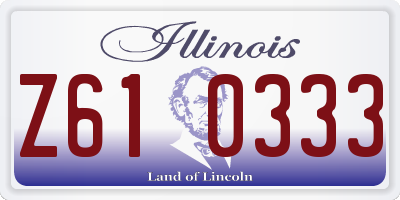 IL license plate Z610333