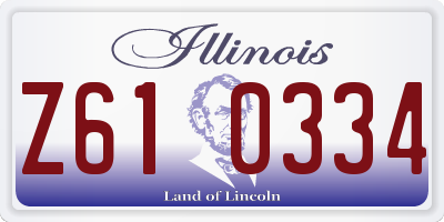 IL license plate Z610334