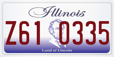 IL license plate Z610335
