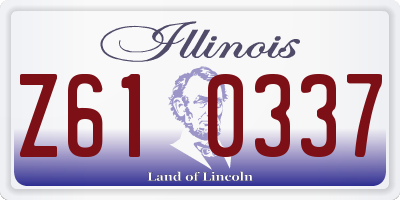 IL license plate Z610337