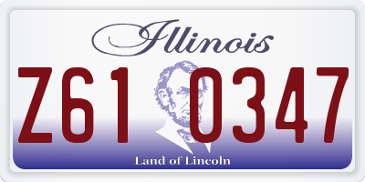 IL license plate Z610347