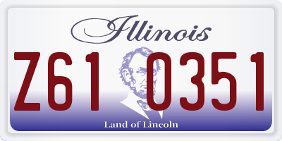 IL license plate Z610351