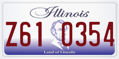 IL license plate Z610354