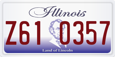 IL license plate Z610357