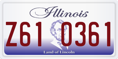 IL license plate Z610361