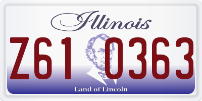 IL license plate Z610363