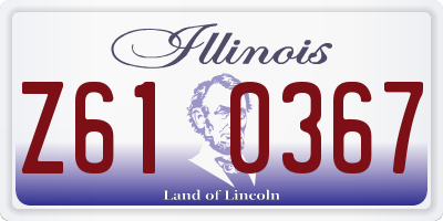 IL license plate Z610367