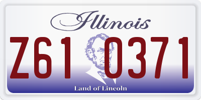IL license plate Z610371