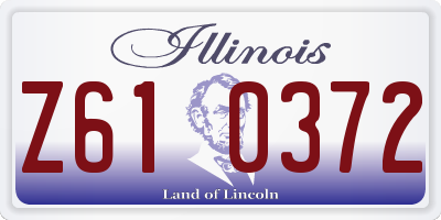 IL license plate Z610372