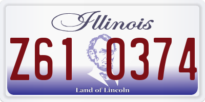 IL license plate Z610374