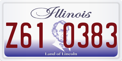 IL license plate Z610383