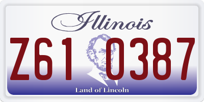 IL license plate Z610387