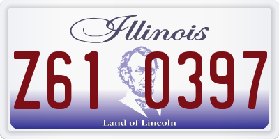 IL license plate Z610397