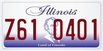 IL license plate Z610401