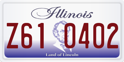 IL license plate Z610402