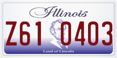 IL license plate Z610403