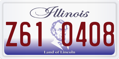 IL license plate Z610408