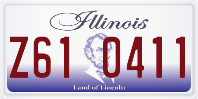 IL license plate Z610411