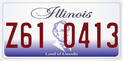 IL license plate Z610413