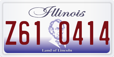 IL license plate Z610414