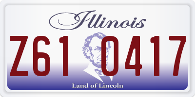 IL license plate Z610417