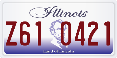 IL license plate Z610421