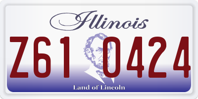 IL license plate Z610424