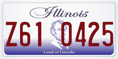 IL license plate Z610425