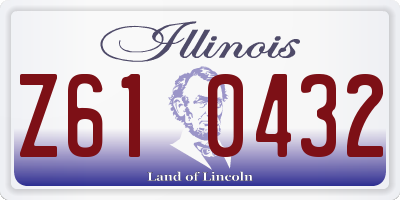 IL license plate Z610432