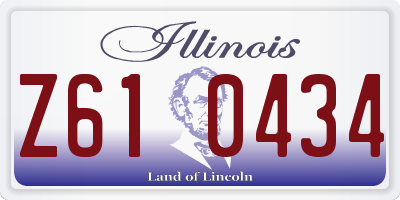IL license plate Z610434