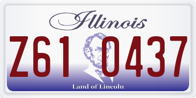 IL license plate Z610437