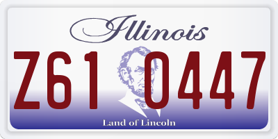 IL license plate Z610447