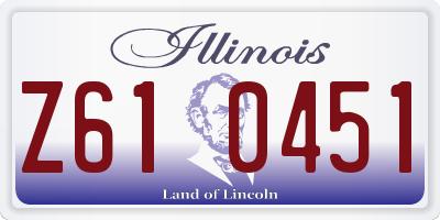IL license plate Z610451