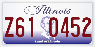 IL license plate Z610452